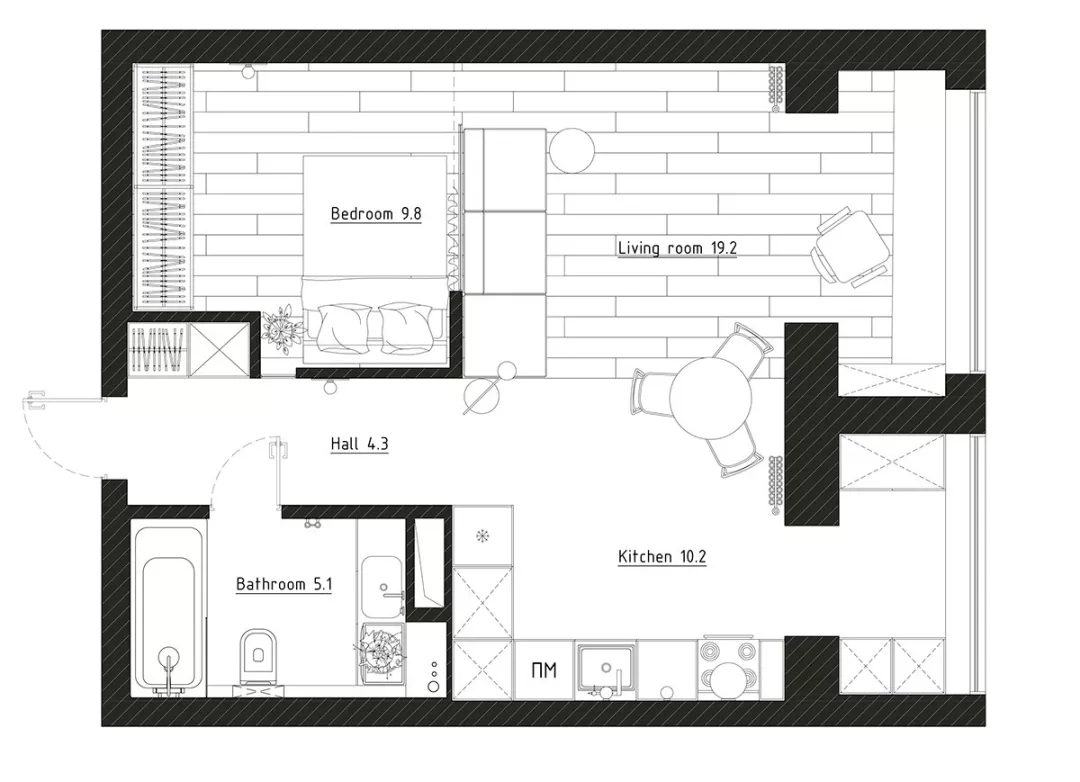 50.8㎡小屋简约而不失浪漫气息