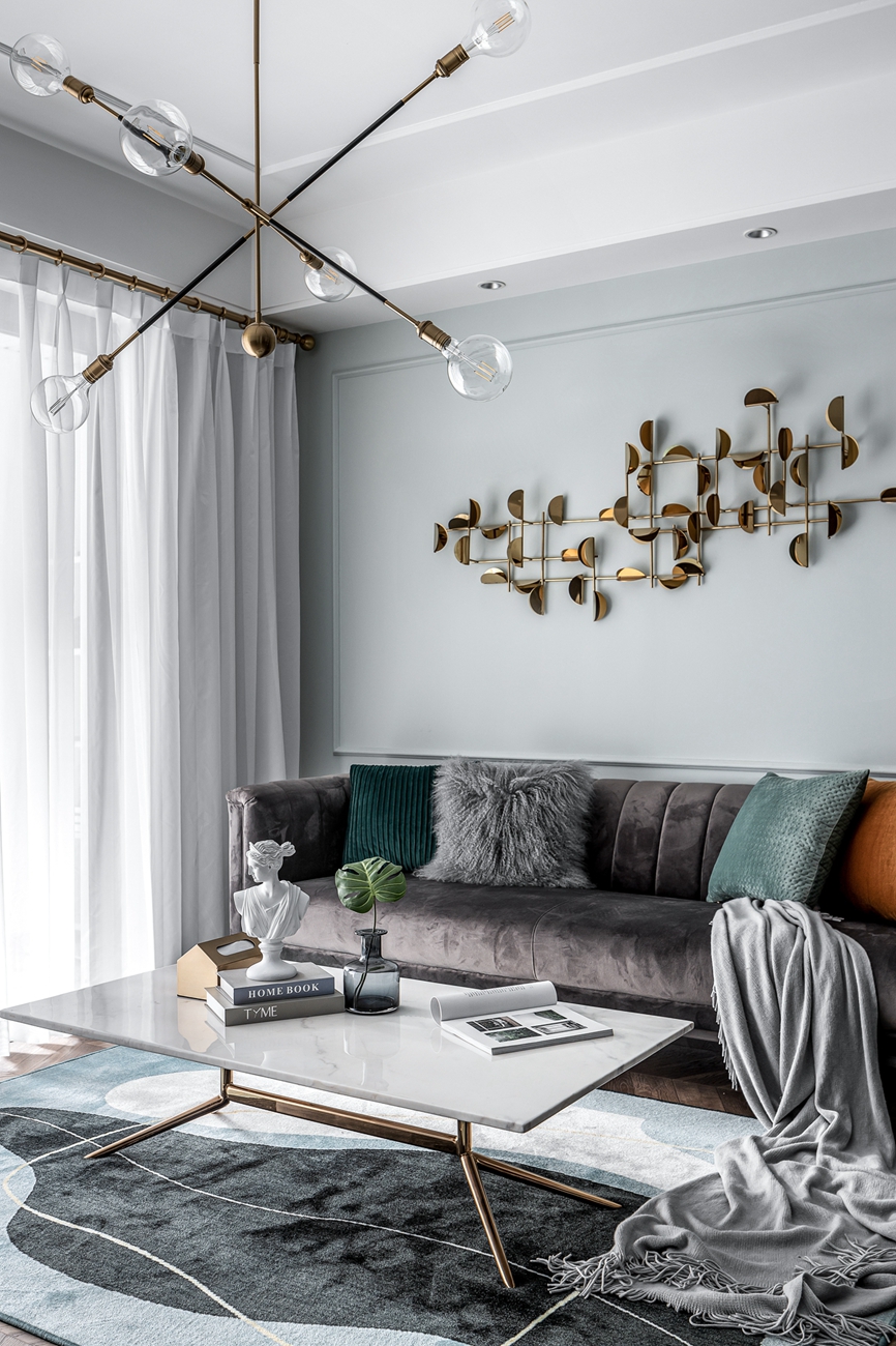 贵阳天一子衿府125㎡复古绿三居室