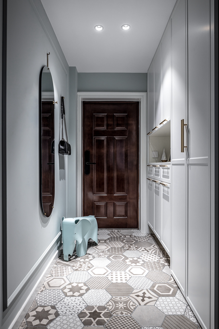 贵阳天一子衿府125㎡复古绿三居室