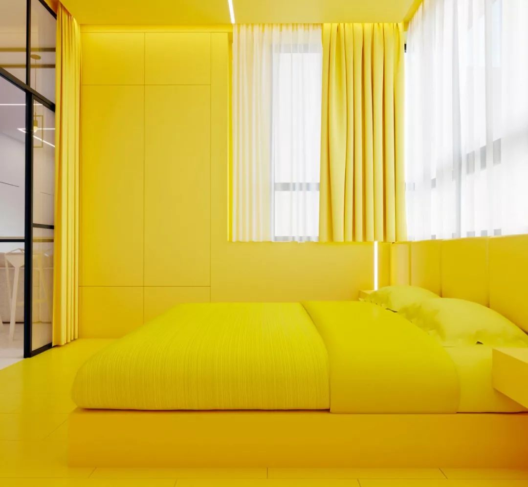 贵阳香榭美寓90㎡用色大胆之居，亮丽的红黄蓝