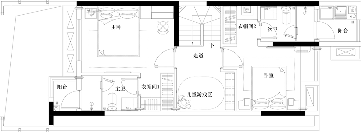 贵阳鸿基·君临天下96㎡简约的时尚风，暖白色+橘色