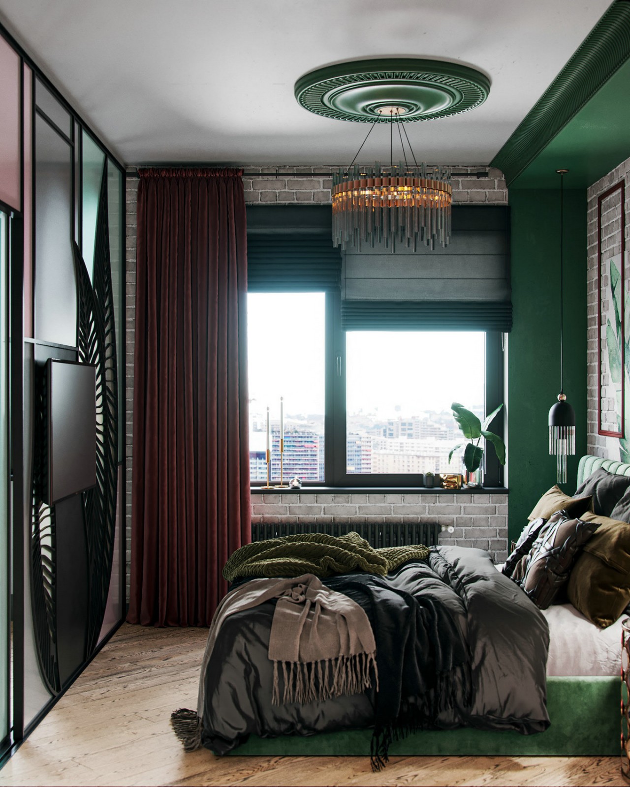 贵阳香榭美寓95㎡精致轻奢型，红配绿也能制造视觉盛宴