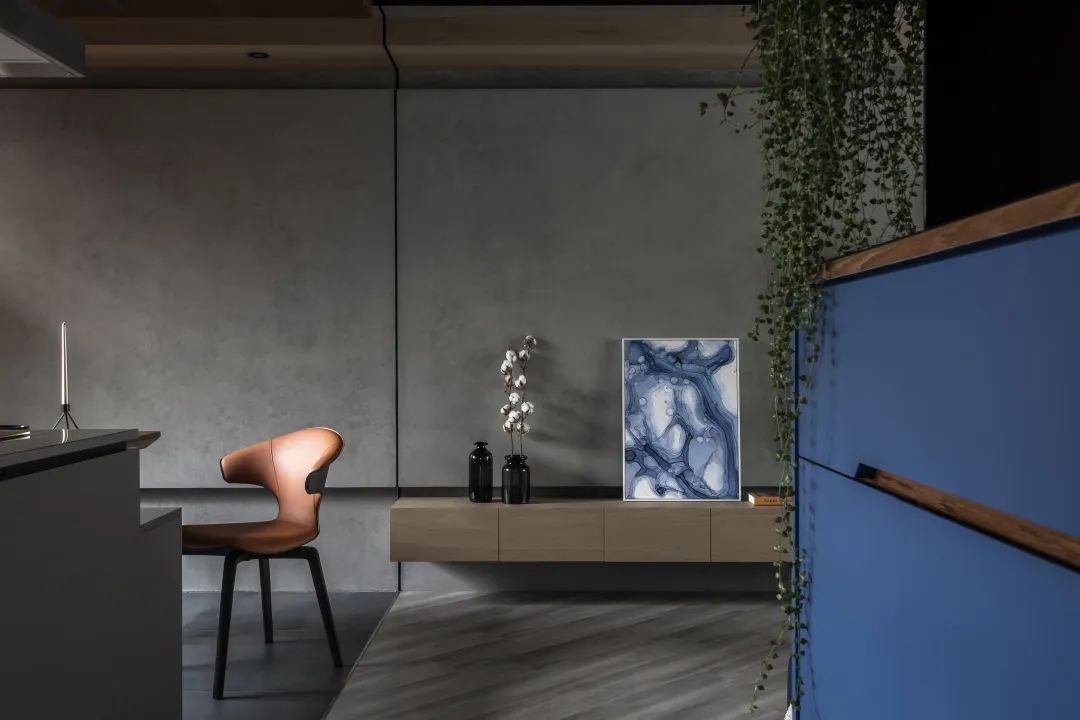 贵阳恒大雅苑90㎡现代简约两居室，湛蓝色的韵味