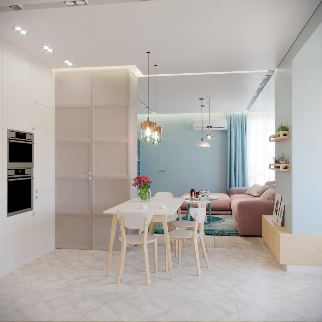 贵阳时代新居86㎡现代简约住宅，别具一格的粉