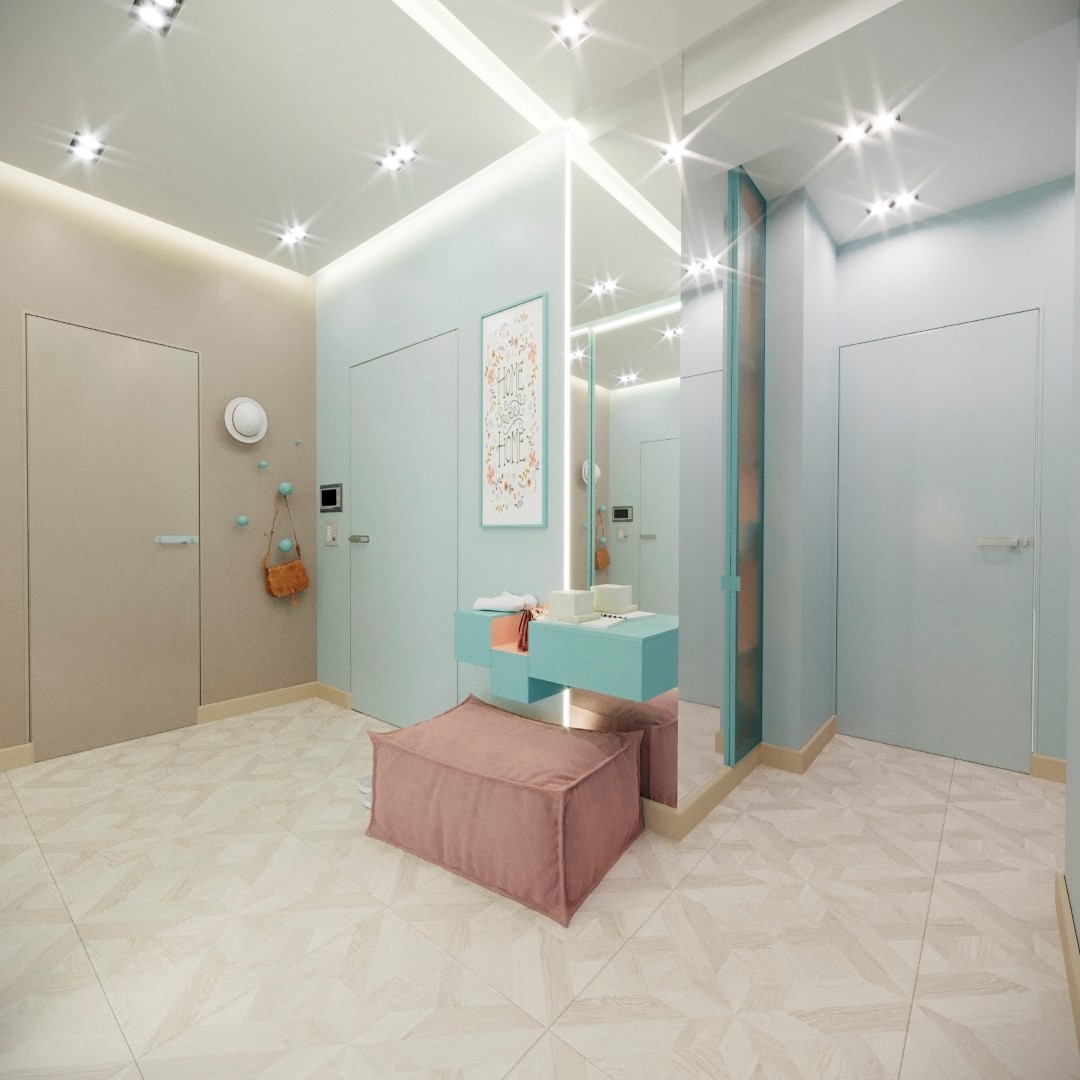 贵阳时代新居86㎡现代简约住宅，别具一格的粉