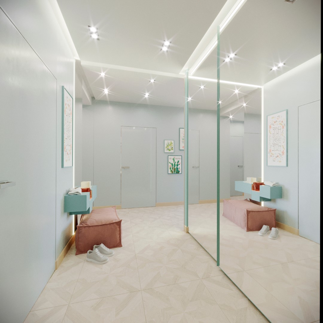 贵阳时代新居86㎡现代简约住宅，别具一格的粉