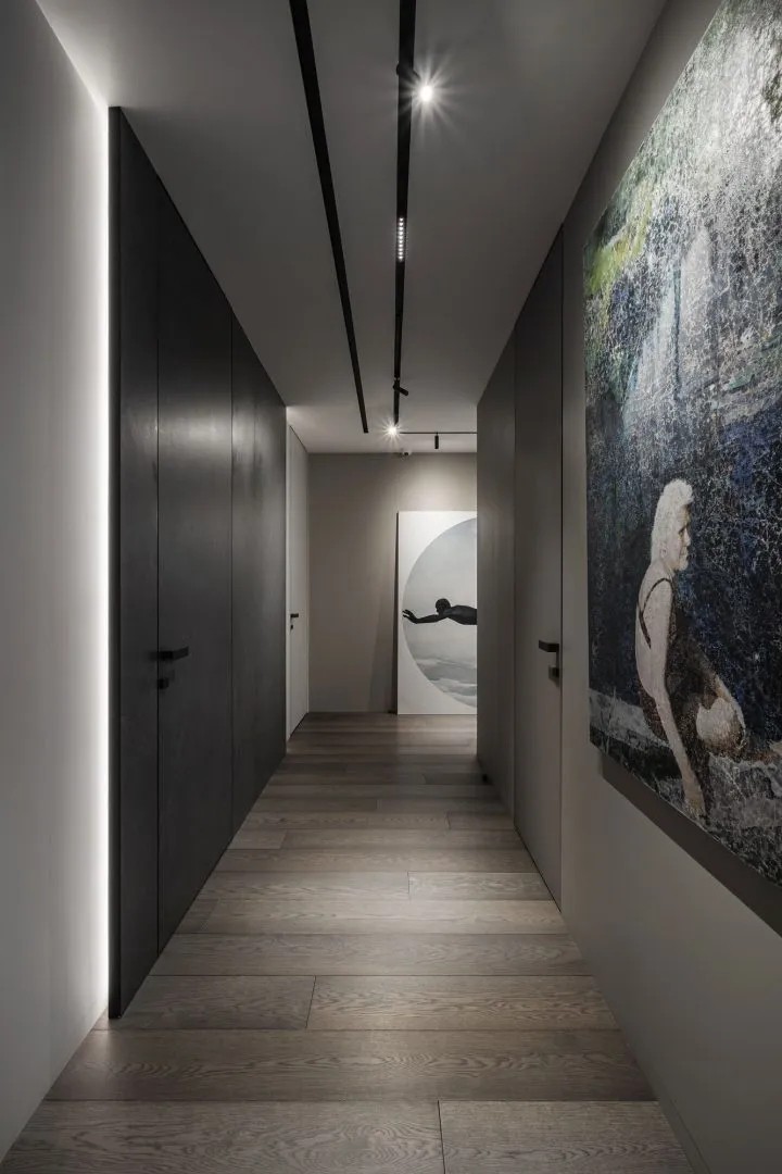 贵阳天一国际广场160㎡现代高级灰住宅,充满艺术品的质美空间