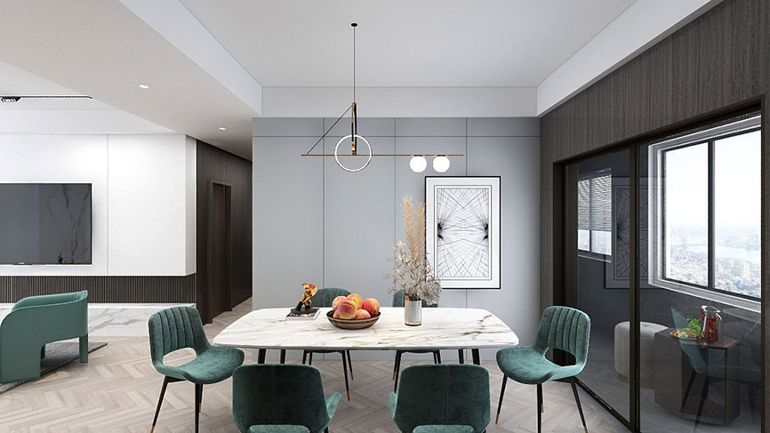 贵阳美的国宾府150㎡，质感现代住宅，演绎生活乐章