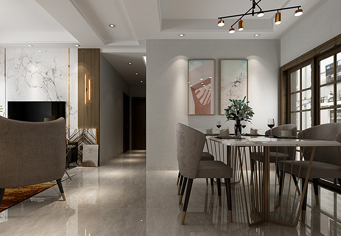 贵阳未来方舟F10组团102平轻奢装修风格|张明祥