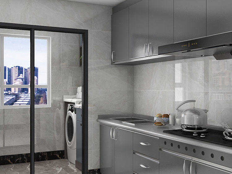 贵阳优品新城三室99㎡黑灰现代混搭