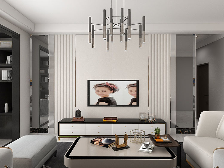 贵阳优品新城三室99㎡黑灰现代混搭