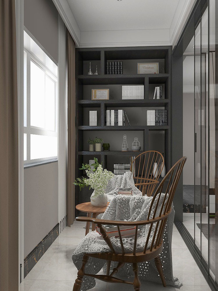 贵阳优品新城三室99㎡黑灰现代混搭