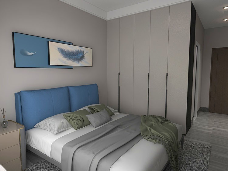 贵阳优品新城三室99㎡黑灰现代混搭